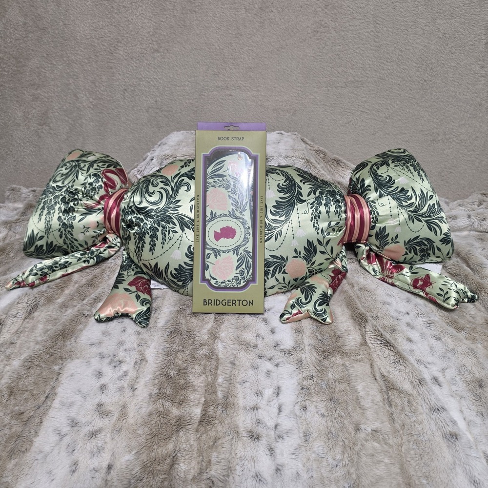 Bridgerton Floral Satin Bow Throw Pillows & Book Strap Set LIMITED EDITION - Picture 7 of 16